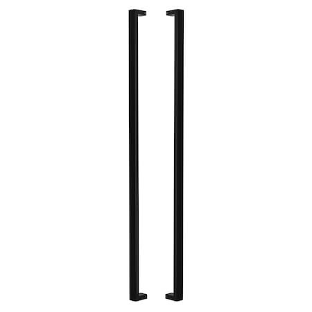 Sure-Loc Hardware Sure-Loc Hardware 48 Square Long Door Pull, Double-Sided, Flat Black PL-2SQ48 FBL